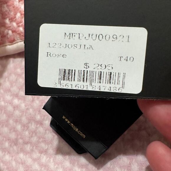 Maje Tweed Pink Cream Mini Skirt Size 10 (40) - Picture 4 of 10